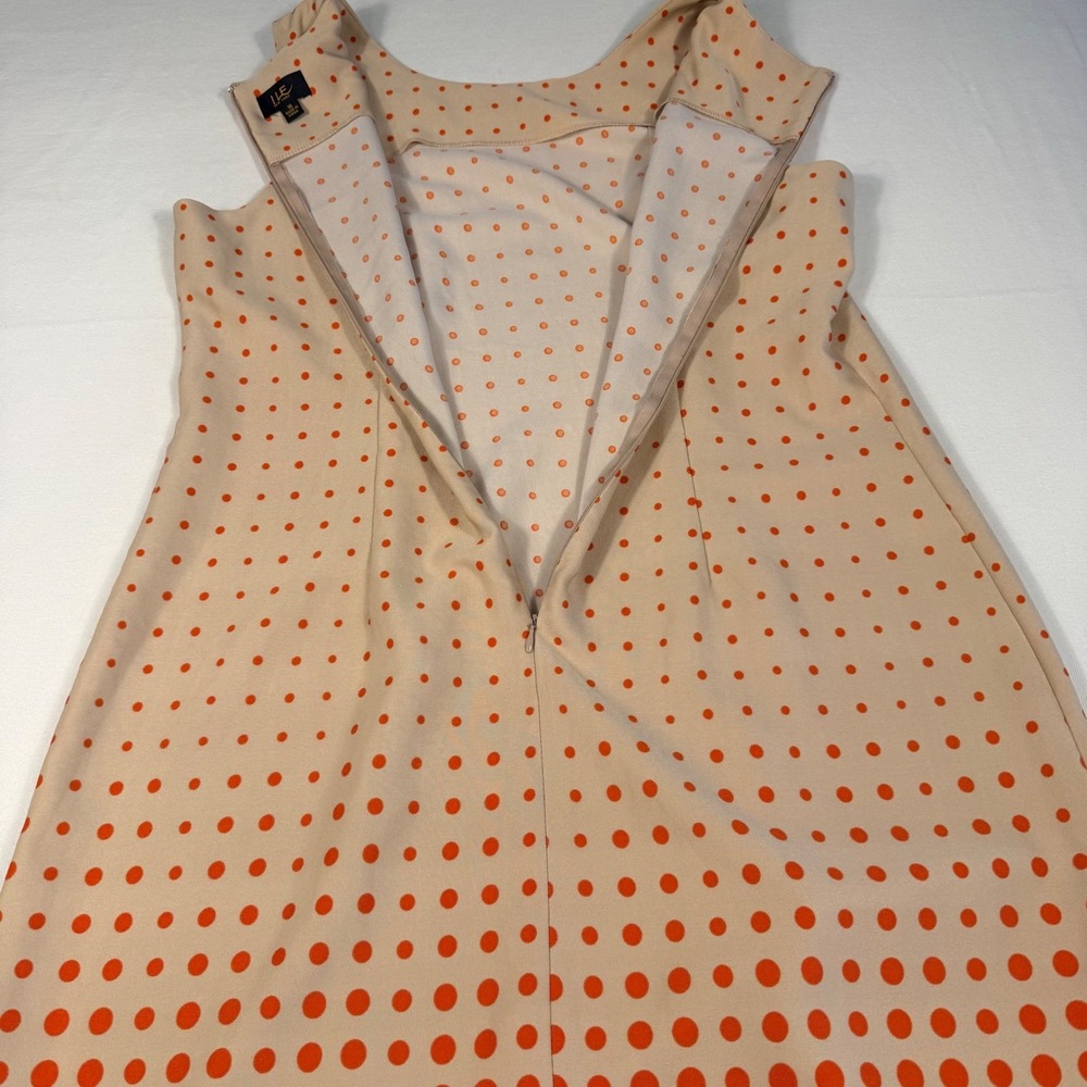 ILE New York Womens Orange Tan Polka‎ Dot Ombre Sheath Dress Size 16 Sleeveless - Picture 5 of 12